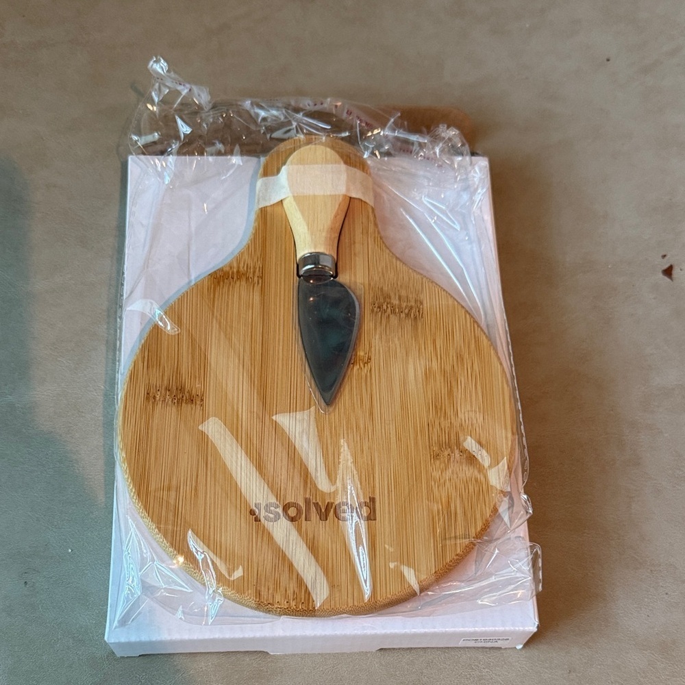Bamboo Cheese Board with Knife